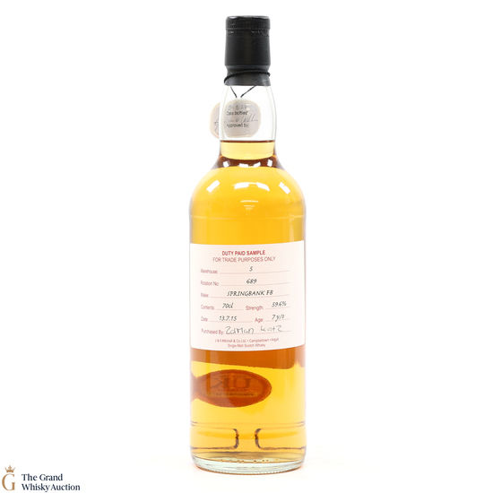 Springbank - 7 Year Old - 2015 Duty Paid Sample Fresh Barrel