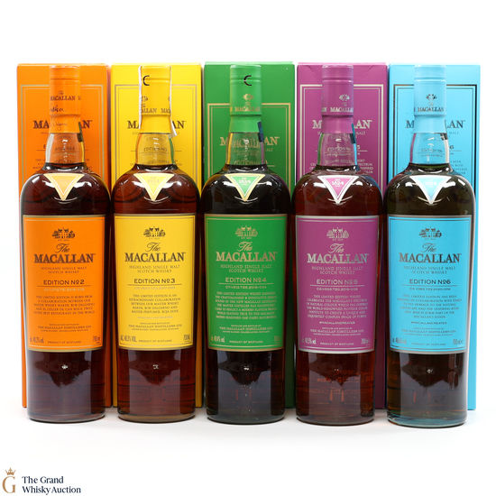 Macallan - Edition 2,3,4,5 & 6 (5 x 70cl)