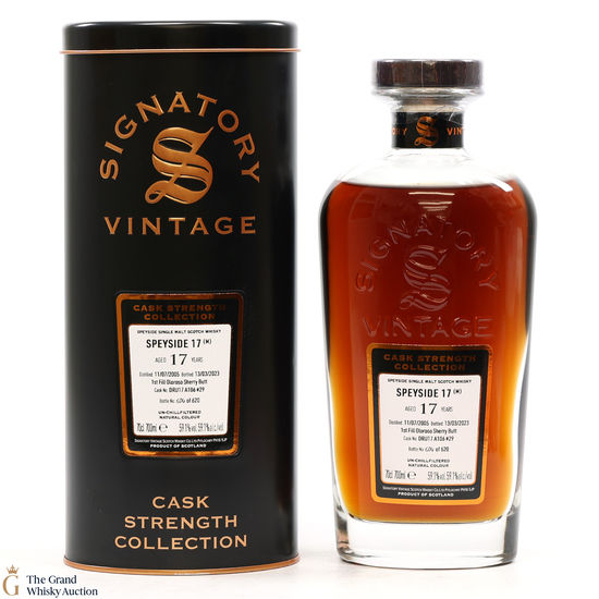 Speyside - 17 Year Old 2005 1st Fill Oloroso Sherry Butt Signatory #29