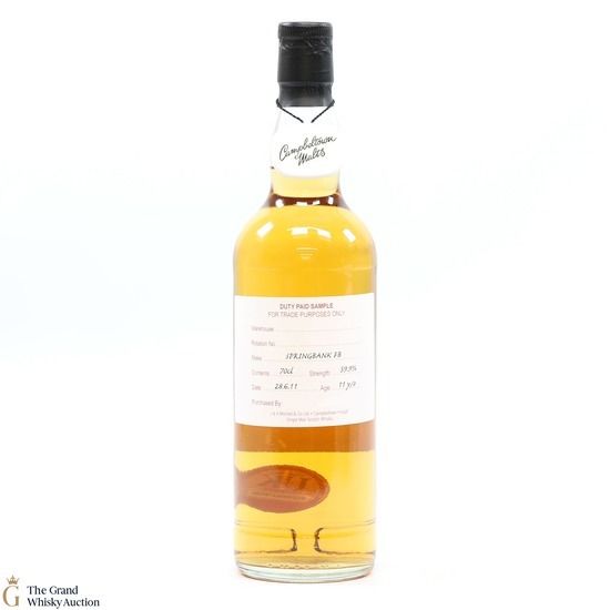Springbank - 11 Year Old 2011 Fresh Barrel Duty Paid Sample