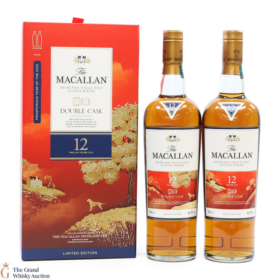 Macallan - 12 Year Old - Double Cask - Year of the Dog (2 x 70cl) 