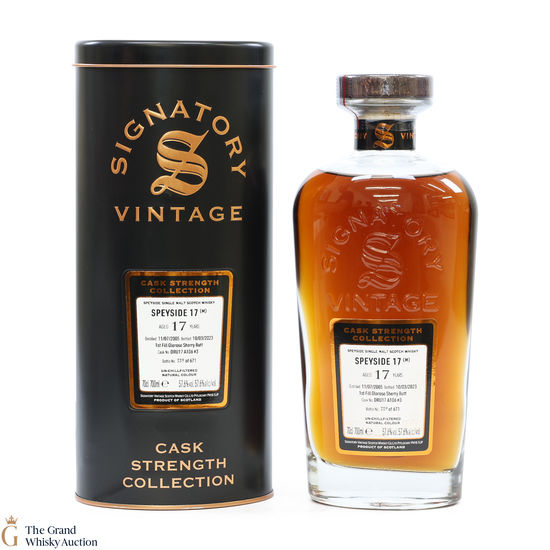 Speyside - 17 Year Old 2005 1st Fill Oloroso Sherry Butt Signatory #3