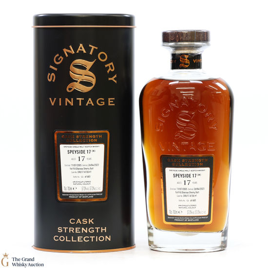 Speyside - 17 Year Old 2005 1st Fill Oloroso Sherry Butt Signatory #1