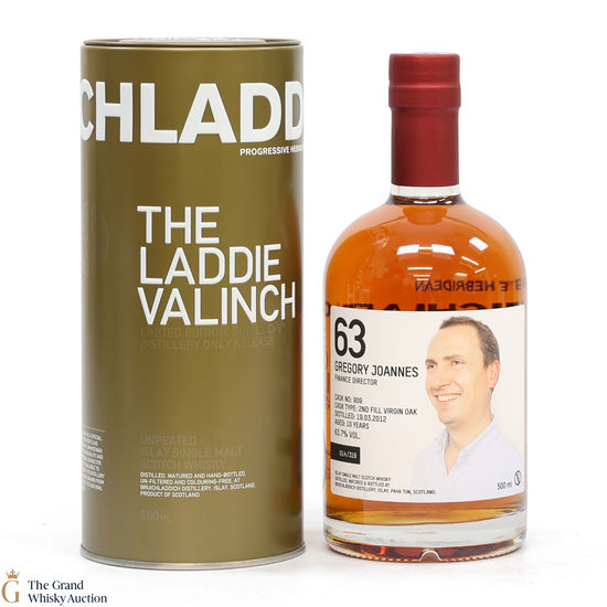 Bruichladdich - 10 Year Old - Valinch 63 - Gregory Joannes  (50cl)
