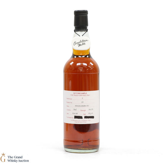 Hazelburn - 14 Year Old 2008 Fresh Sherry - Duty Paid Sample 54.5%
