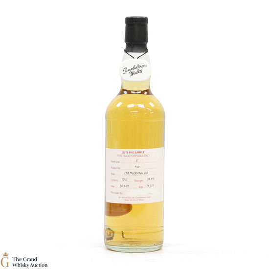 Springbank - 14 Year Old 2009 Refill Bourbon - Duty Paid Sample 54.8% 