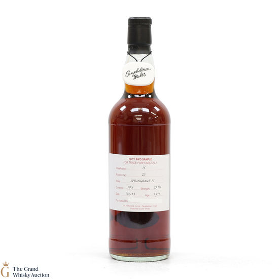 Springbank - 9 Year Old 2013 Fresh Sherry - Duty Paid Sample 59.1%