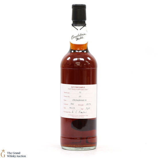 Springbank - 9 Year Old 2013 Fresh Sherry - Duty Paid Sample 59.1%