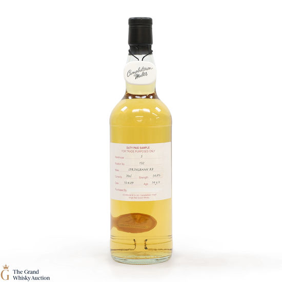 Springbank - 14 Year Old 2009 Refill Bourbon - Duty Paid Sample 54.8% 