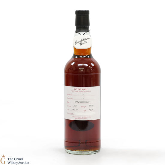 Springbank - 9 Year Old 2013 Fresh Sherry - Duty Paid Sample 59.1%