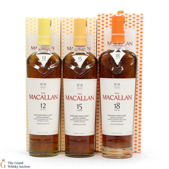 Macallan - Colour Collection - 12, 15 & 18 Year Old (3 x 70cl)
