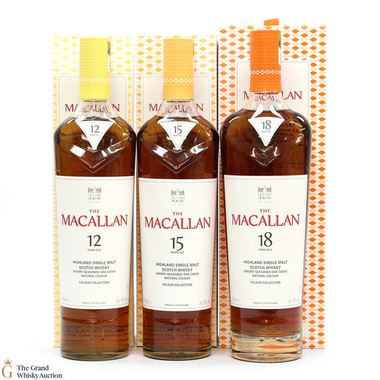 Macallan - Colour Collection - 12, 15 & 18 Year Old (3 x 70cl)