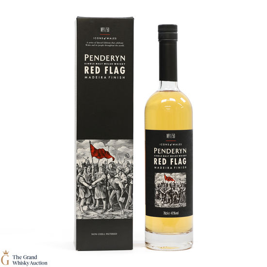 Penderyn - Icons of Wales #1 Red Flag - Madeira Finish 