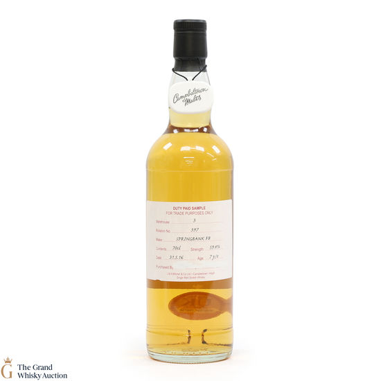 Springbank - 7 Year Old 2016 Fresh Bourbon - Duty Paid Sample 59.4%