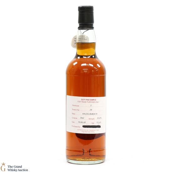 Hazelburn - 15 Year Old 2008 Fresh Sherry - Duty Paid Sample 55.2%