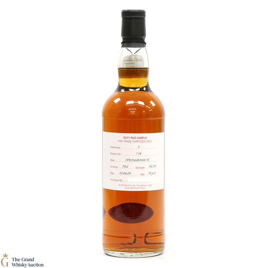Springbank - 14 Year Old 2009 Fresh Sherry - Duty Paid Sample 56.5%