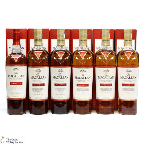 Macallan - Classic Cut - 2017, 2018, 2019, 2020, 2021 & 2022 (6x 70cl)
