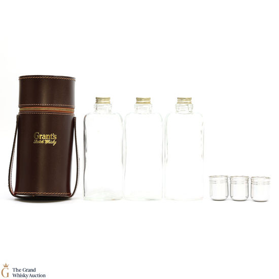 Grants - Leather Triple Flask Set