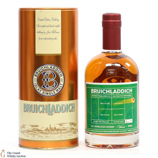 Bruichladdich - 21 Year Old - 1992 Valinch - Wimbledon Winner 2013 (50cl)