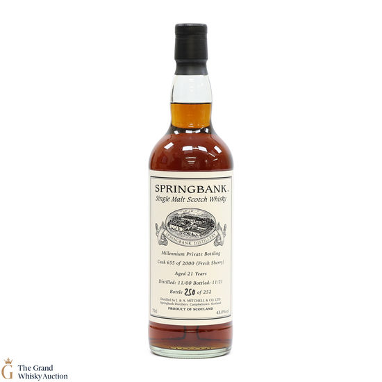 Springbank - 21 Year Old 2000 - Millennium Private Bottling 