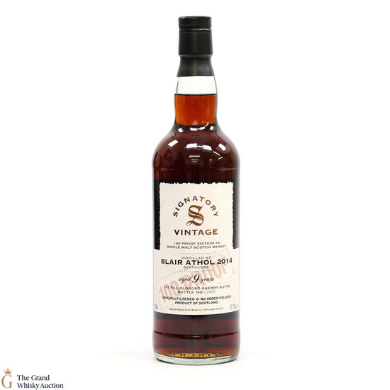 Blair Athol - 9 Year Old 2014 - 100 Proof Edition #3 - Signatory Vintage 