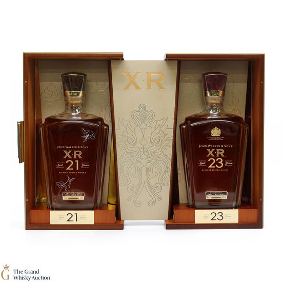 Johnnie Walker - 23 Year Old XR, 21 Year Old XR James Jean & Display Box - Year Of The Dragon (2 x 75cl)