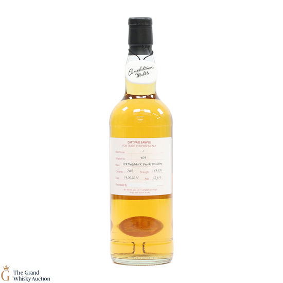 Springbank - 12 Year Old 2011 Fresh Bourbon - Duty Paid Sample 59.1%