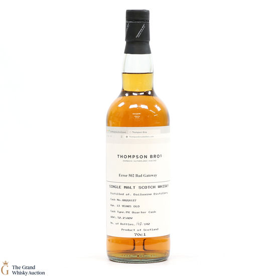 Dailuaine - 13 Year Old - #RR22037 - Thompson Bro's Error 502 Bad Gateway