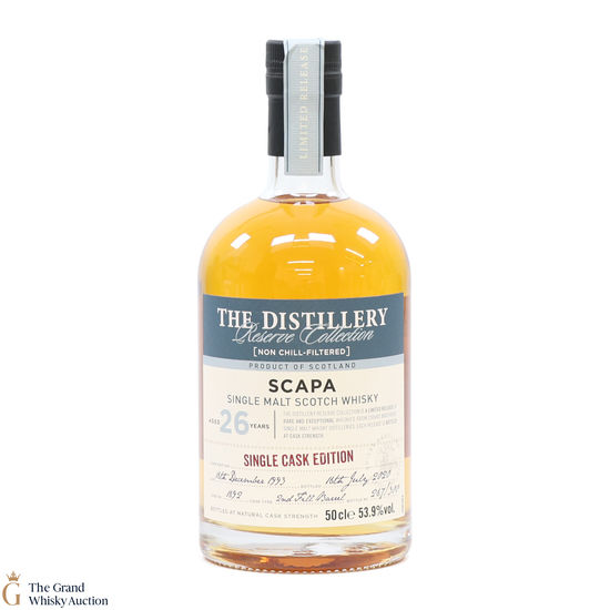 Scapa - 26 Year Old 1993 - #1692 Distillery Reserve (50cl)