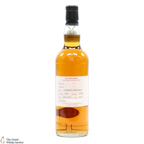 Longrow - 9 Year Old 2015 Fresh Sherry - Duty Paid Sample 57.8%