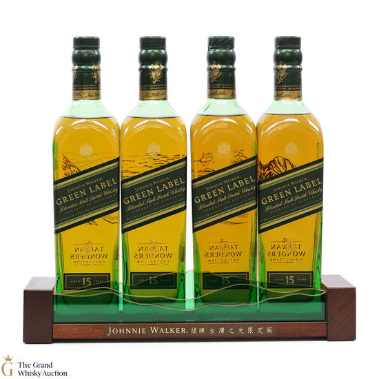 Johnnie Walker - 15 Year Old - Green Label Taiwan Wonders (4 x 70cl + Stand)
