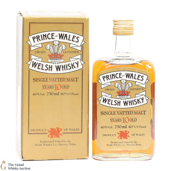 Prince of Wales - 10 Year Old - Single Vatted Malt Welsh Whisky (75cl)