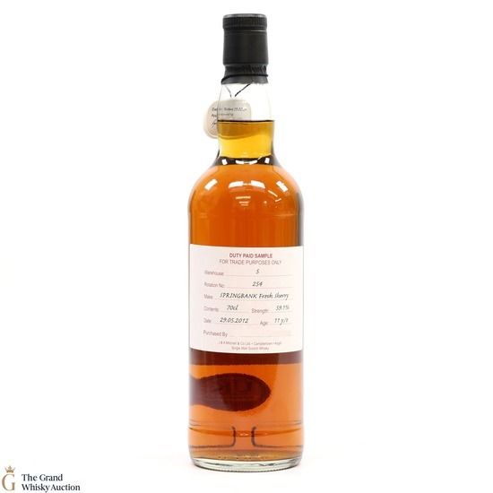 Springbank - 11 Year Old 2012 Fresh Sherry - Duty Paid Sample 59.1%