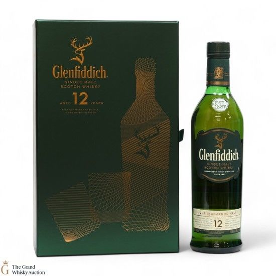 Glenfiddich - 12 Year Old Gift Set (with 2 x Glasses)