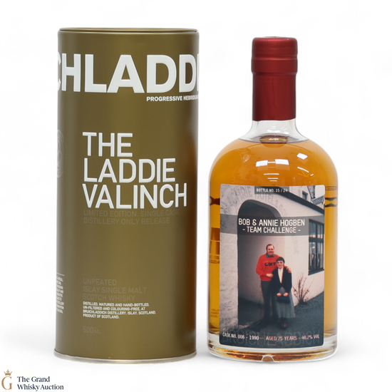 Bruichladdich - 25 Year Old 1990 - Valinch #006 Bob & Annie Hogben (50cl)