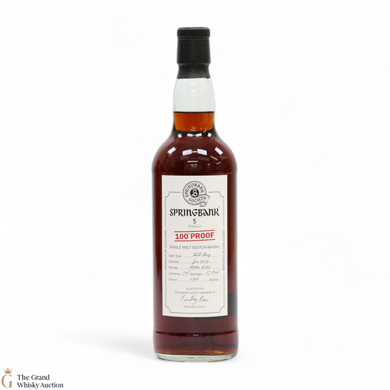 Springbank - 5 Year Old 2019 Fresh Sherry - Springbank Society
