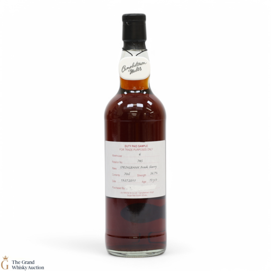 Springbank - 13 Year Old 2011 - Fresh Sherry - Duty Paid Sample 56.7%