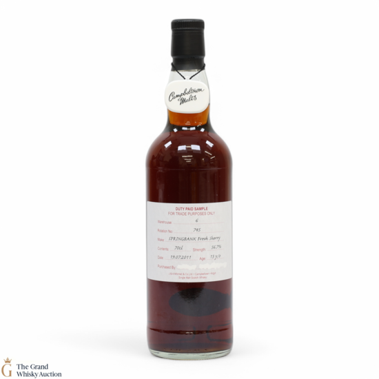 Springbank - 13 Year Old 2011 - Fresh Sherry - Duty Paid Sample 56.7%