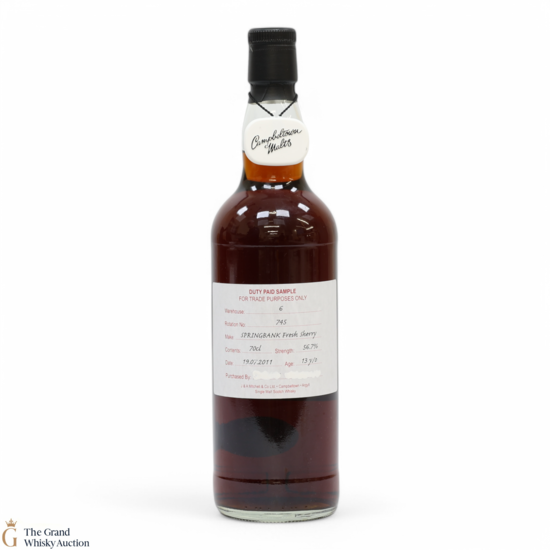 Springbank - 13 Year Old 2011 - Fresh Sherry - Duty Paid Sample 56.7%