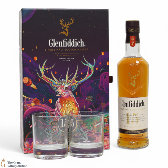Glenfiddich - 15 Year Old - Solera Limited Edition Design & Glasses