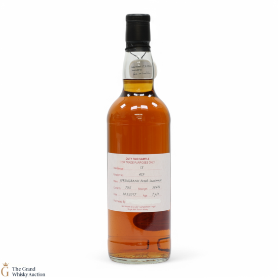 Springbank - 7 Year Old 2017 - Fresh Sauternes - Duty Paid Sample 58.6%