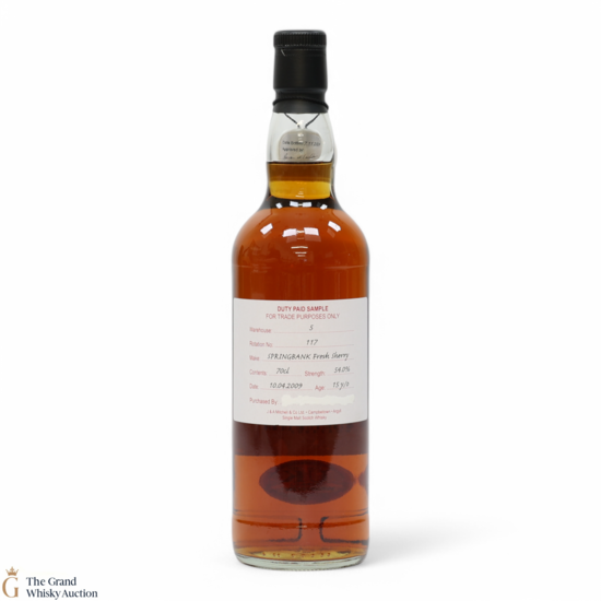 Springbank - 15 Year Old 2009 - Fresh Sherry - Duty Paid Sample 54%