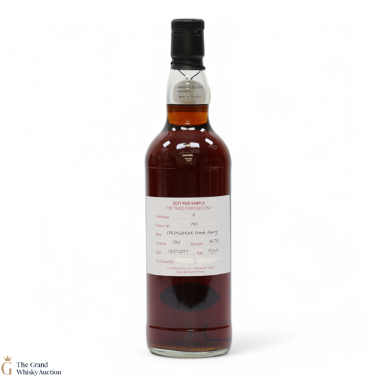 Springbank - 13 Year Old 2011 - Fresh Sherry - Duty Paid Sample 56.7%