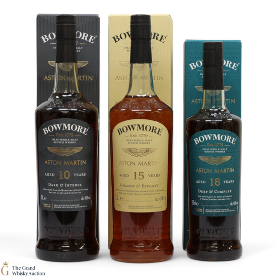Bowmore - Aston Martin - Edition 4, 5 & 6 (2x1L & 1x70cl)