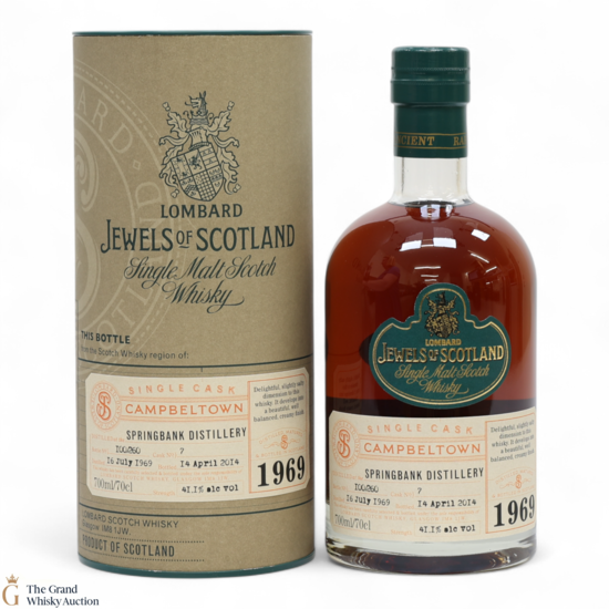 Springbank - 44 Year Old 1969 - Single Cask #7 - Lombard Jewels Of Scotland