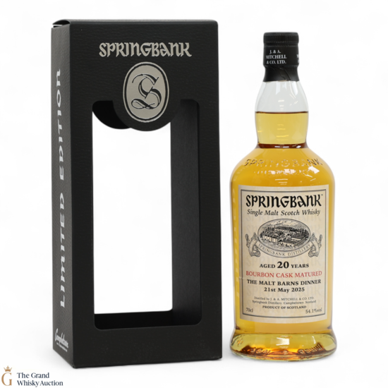 Springbank - 20 Year Old - Bourbon Cask Matured - The Malt Barns Dinner 2025 