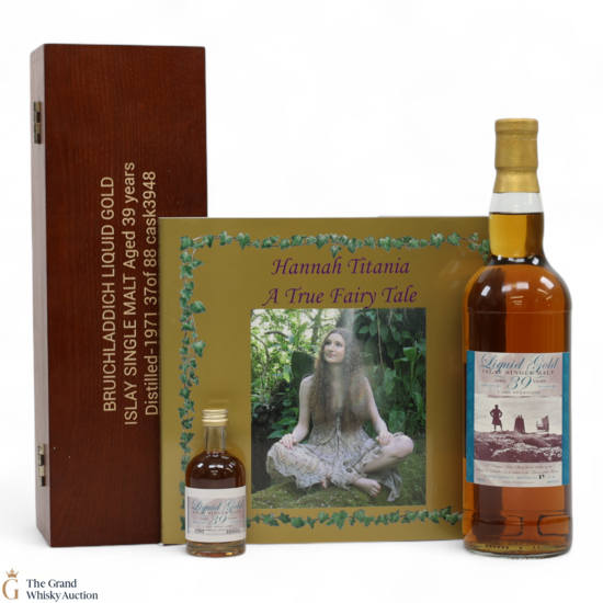 Bruichladdich - 39 Year Old 1971 - Liquid Gold (70cl + 5cl + Book)