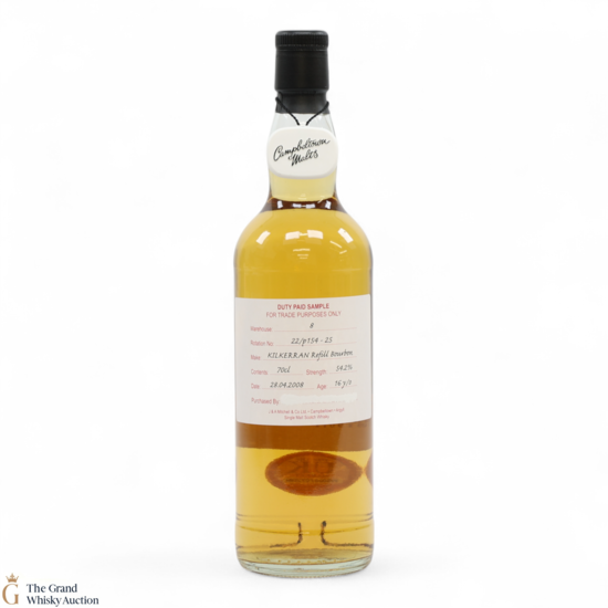 Kilkerran - 16 Year Old 2008 - Refill Bourbon - Duty Paid Sample 54.2%