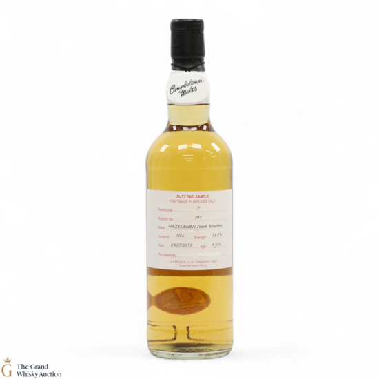 Hazelburn - 8 Year Old 2015 - Fresh Bourbon - Duty Paid Sample 58.8%