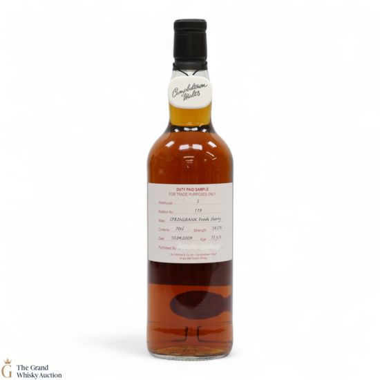 Springbank - 15 Year Old 2009 - Fresh Sherry - Duty Paid Sample 54.5%